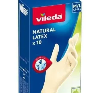 Vileda Rękawice Natural Latex 100szt M/L 7,5-8,5 179654... - Hurtownia wielobranżowa Lumarko Kup teraz